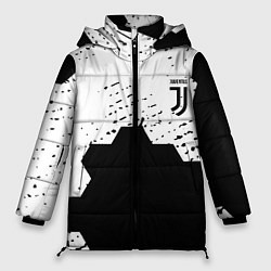 Куртка зимняя женская Juventus hexagon black sport, цвет: 3D-красный