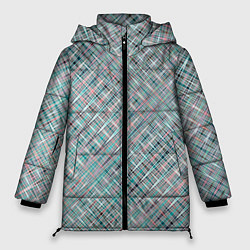 Женская зимняя куртка Светлый серо-голубой текстурированный