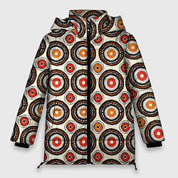 Женская зимняя куртка Африканские узоры круг