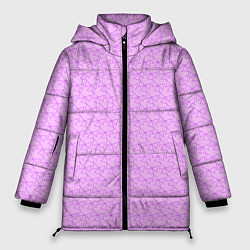 Женская зимняя куртка Розовый паттерн розовые бантики