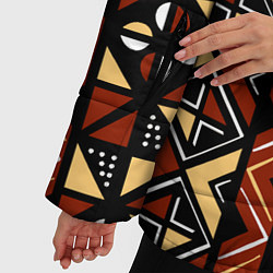 Куртка зимняя женская Африканский мавританский орнамент, цвет: 3D-черный — фото 2