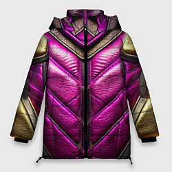 Женская зимняя куртка Текстурная кожа в космическом стиле