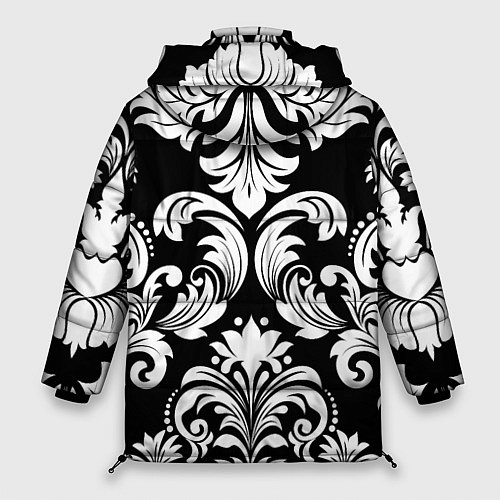 Женская зимняя куртка Дамасский орнамент / 3D-Красный – фото 2