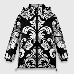 Куртка зимняя женская Дамасский орнамент, цвет: 3D-красный