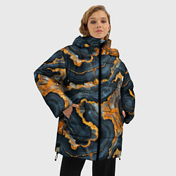 Куртка зимняя женская Золотистый мрамор, цвет: 3D-светло-серый — фото 2