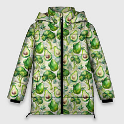 Женская зимняя куртка Авокадо и брокколи
