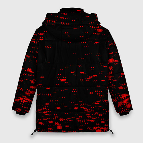 Женская зимняя куртка Among us текстура краски / 3D-Черный – фото 2