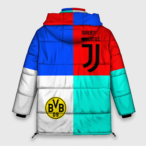 Женская зимняя куртка Juventus x Borussia / 3D-Черный – фото 2