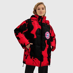 Куртка зимняя женская Бавария Мюнхен огонь, цвет: 3D-светло-серый — фото 2