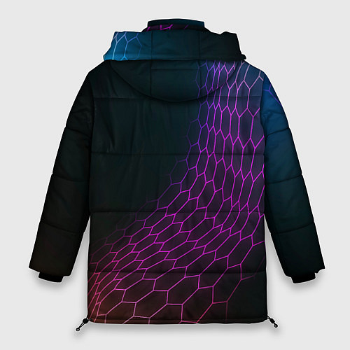 Женская зимняя куртка Lexus neon hexagon / 3D-Черный – фото 2