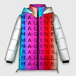 Женская зимняя куртка Imagine Dragons neon rock