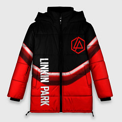 Куртка зимняя женская Linkin park geometry line steel, цвет: 3D-черный