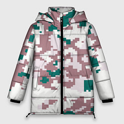 Женская зимняя куртка Пиксельный камуфляж европа
