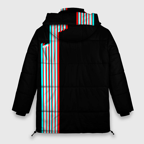Женская зимняя куртка Roblox glitch line / 3D-Черный – фото 2
