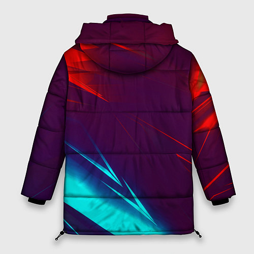 Женская зимняя куртка Half life stripes neon / 3D-Черный – фото 2