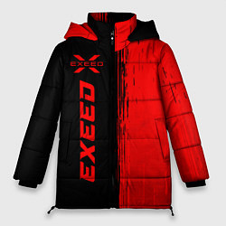 Куртка зимняя женская Exeed - red gradient по-вертикали, цвет: 3D-черный