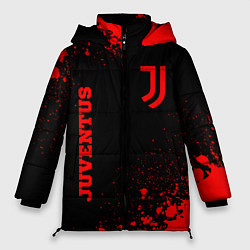 Куртка зимняя женская Juventus - red gradient вертикально, цвет: 3D-черный