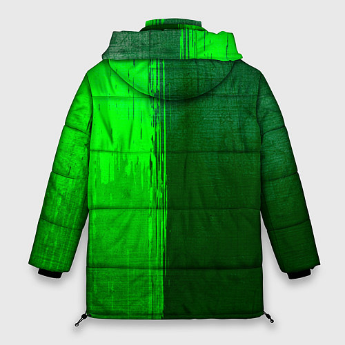 Женская зимняя куртка Leeds United - green gradient по-вертикали / 3D-Черный – фото 2