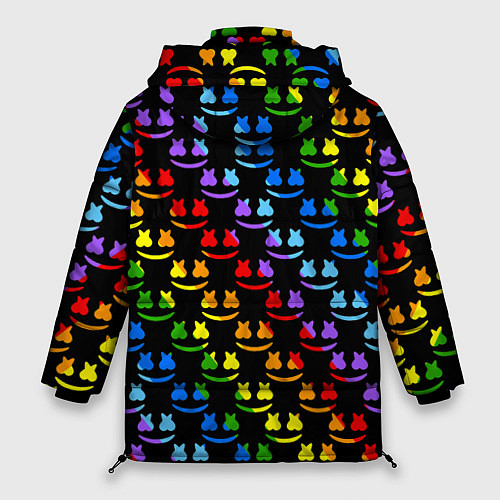 Женская зимняя куртка Marshmello pattern neon / 3D-Красный – фото 2