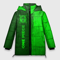 Куртка зимняя женская One Piece - green gradient по-вертикали, цвет: 3D-черный