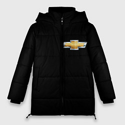 Куртка зимняя женская Chevrolet logo, цвет: 3D-черный