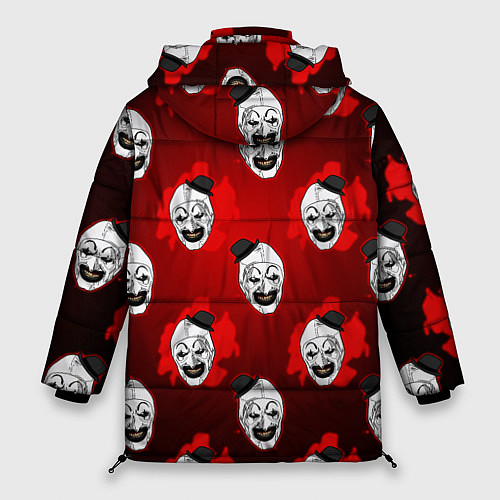 Женская зимняя куртка Funny clown Art in blood / 3D-Черный – фото 2