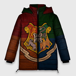 Куртка зимняя женская Hogwarts emblem, цвет: 3D-светло-серый