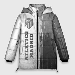 Куртка зимняя женская Atletico Madrid - white gradient по-вертикали, цвет: 3D-черный