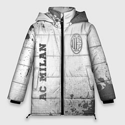 Женская зимняя куртка AC Milan - white gradient вертикально