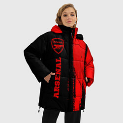 Куртка зимняя женская Arsenal - red gradient по-вертикали, цвет: 3D-черный — фото 2