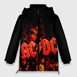 Куртка зимняя женская AC/DC Flame, цвет: 3D-черный