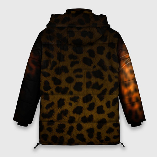 Женская зимняя куртка Рык леопарда / 3D-Черный – фото 2