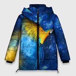 Женская зимняя куртка Космический попугай