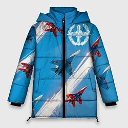 Куртка зимняя женская Самолеты ВВС, цвет: 3D-черный