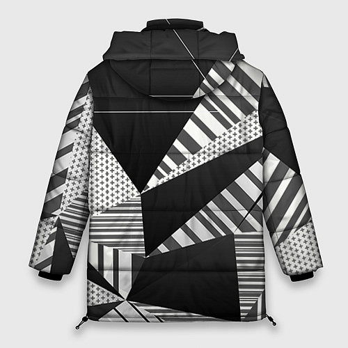 Женская зимняя куртка Геометрия / 3D-Черный – фото 2