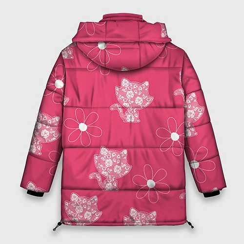 Женская зимняя куртка Милая киска / 3D-Черный – фото 2