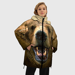 Куртка зимняя женская Взгляд медведя, цвет: 3D-черный — фото 2