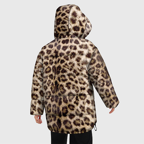 Женская зимняя куртка Взгляд леопарда / 3D-Светло-серый – фото 4