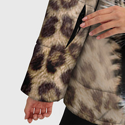 Куртка зимняя женская Взгляд леопарда, цвет: 3D-красный — фото 2