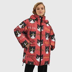 Куртка зимняя женская Meow, цвет: 3D-красный — фото 2
