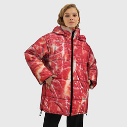 Куртка зимняя женская Мясо, цвет: 3D-красный — фото 2