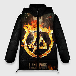 Куртка зимняя женская Linkin Park: Burning the skies, цвет: 3D-красный