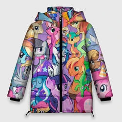 Куртка зимняя женская My Little Pony, цвет: 3D-черный