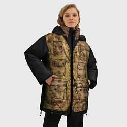 Куртка зимняя женская Жилетка охотника, цвет: 3D-черный — фото 2