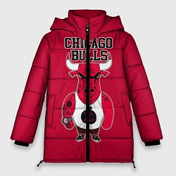 Куртка зимняя женская Chicago bulls, цвет: 3D-черный