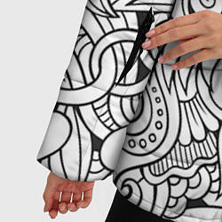 Куртка зимняя женская Love графика, цвет: 3D-черный — фото 2