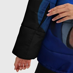Куртка зимняя женская Цветы в руках, цвет: 3D-черный — фото 2