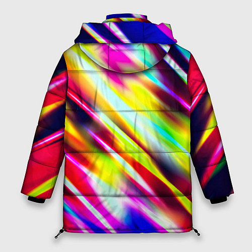 Женская зимняя куртка Цветные блики / 3D-Черный – фото 2