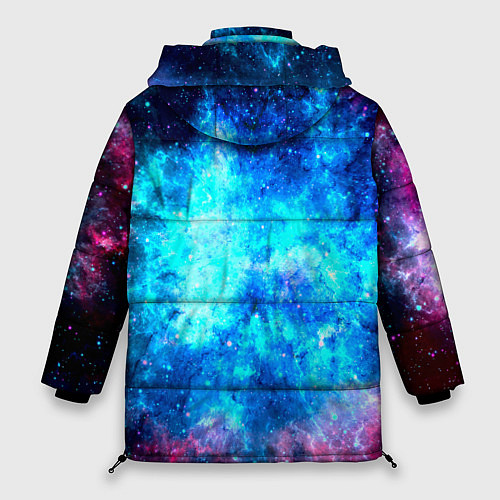 Женская зимняя куртка Голубая вселенная / 3D-Черный – фото 2