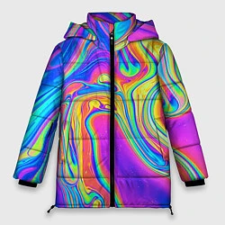 Женская зимняя куртка Цветные разводы